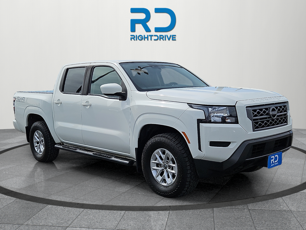 Glacier White 2024 Nissan Frontier Pickup Truck Four-Wheel Drive 9-Speed Automatic Overdrive