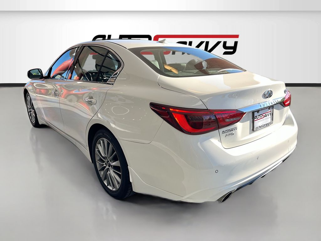 2023 INFINITI Q50 LUXE White at AutoSavvy Houston Northwest