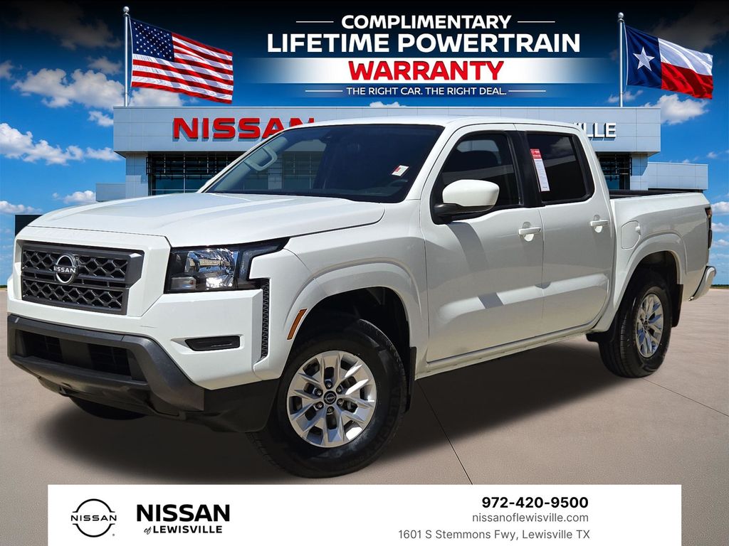 Glacier White 2024 Nissan Frontier Pickup Truck 4X2 9-Speed Automatic Overdrive