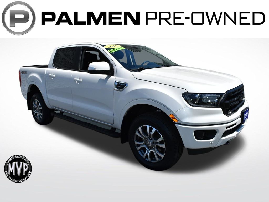 White Platinum Clearcoat 2019 Ford Ranger Pickup Truck Four-Wheel Drive Automatic