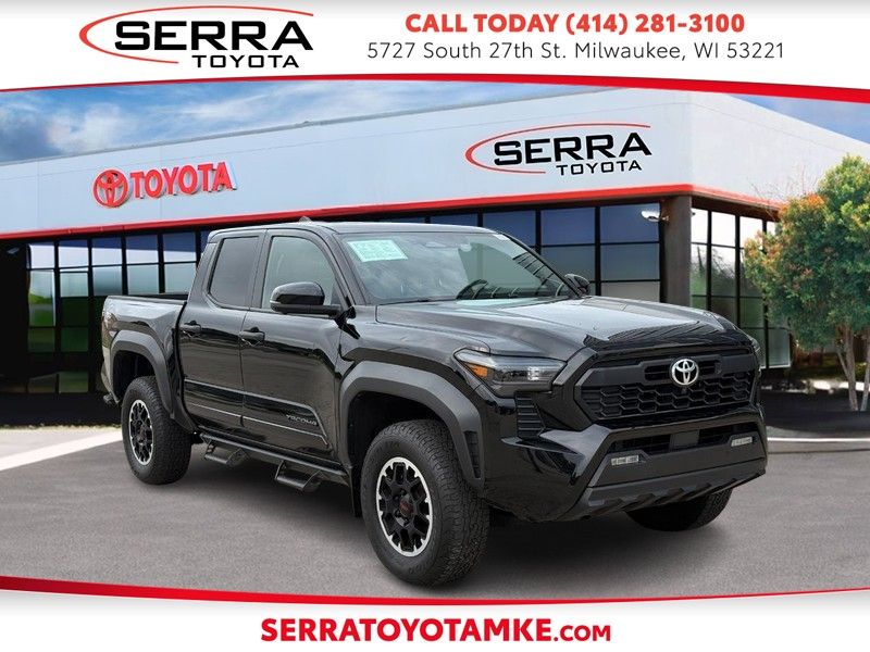 Black 2024 Toyota Tacoma Pickup Truck Four-Wheel Drive 6-Speed Manual