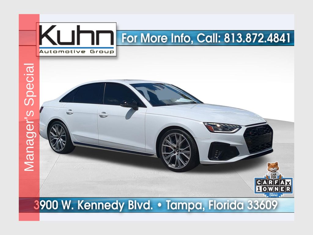Glacier White Metallic 2023 Audi S4 Sedan All-Wheel Drive 8-Speed Automatic