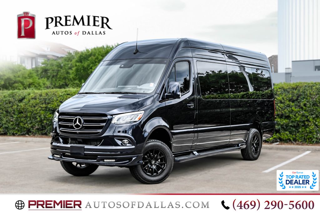 Blue 2024 Mercedes-Benz Sprinter Cargo 2500 170 High Roof AWD Van All-Wheel Drive 9-Speed Automatic