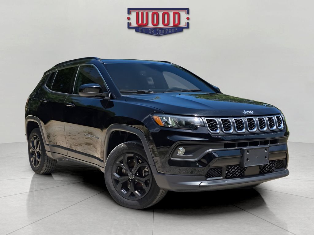 Diamond Black Crystal Pearlcoat 2025 Jeep Compass SUV / Crossover Four-Wheel Drive 8-Speed Automatic