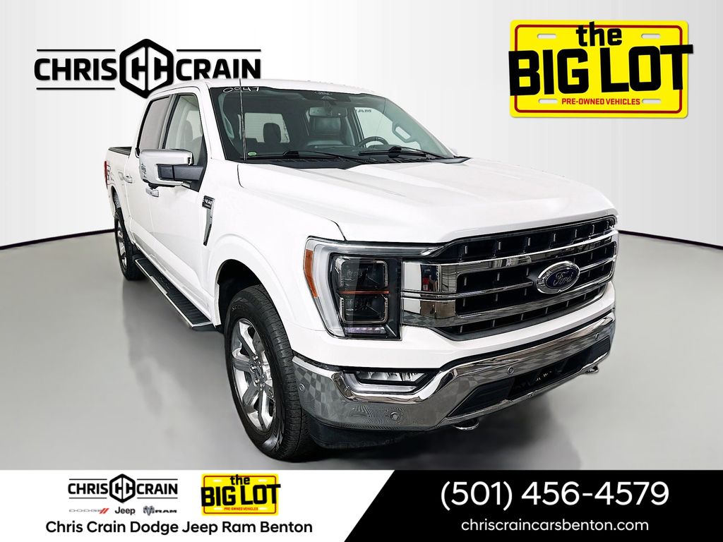 White Metallic 2022 Ford F-150 Pickup Truck Four-Wheel Drive Automatic