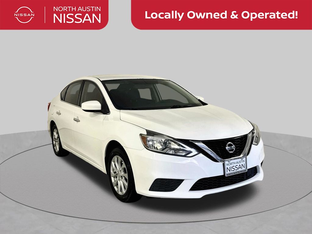 White (Fresh Powder) 2018 Nissan Sentra Sedan Front-Wheel Drive Continuously Variable Transmission