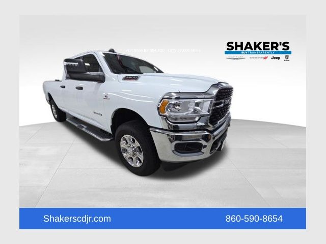 Bright White Clearcoat 2024 RAM 3500 Big Horn Crew Cab LB 4WD Pickup Truck Four-Wheel Drive 6-Speed Automatic