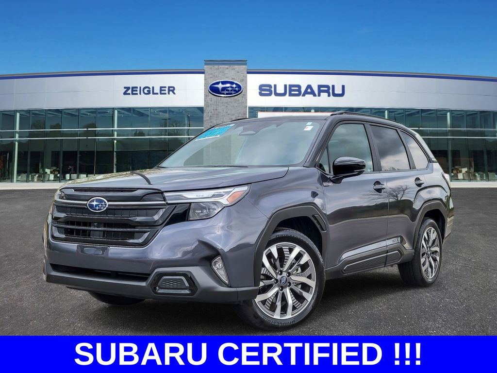 Magnetite Gray Metallic/Crystal Black Silica 2025 Subaru Forester Hybrid Touring AWD SUV / Crossover All-Wheel Drive Continuously Variable Transmission