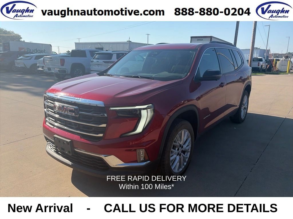 Volcanic Red Tintcoat 2025 GMC Acadia SUV / Crossover Four-Wheel Drive 8-Speed Automatic