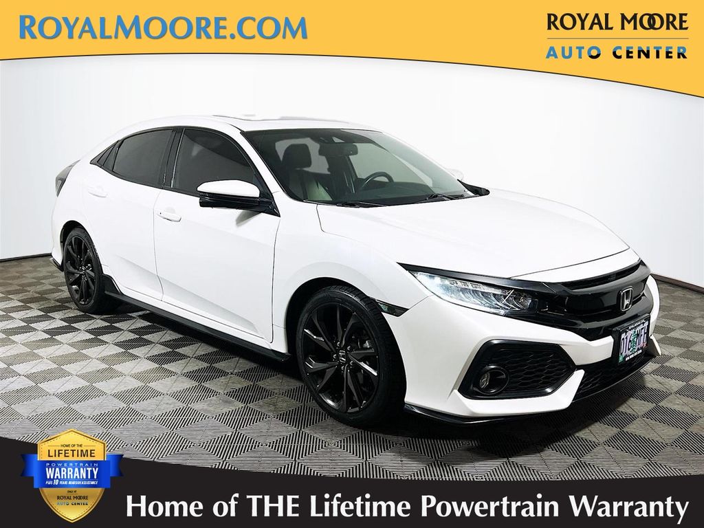 White Orchid Pearl 2019 Honda Civic Hatchback Sport Touring FWD Hatchback Front-Wheel Drive Continuously Variable Transmission