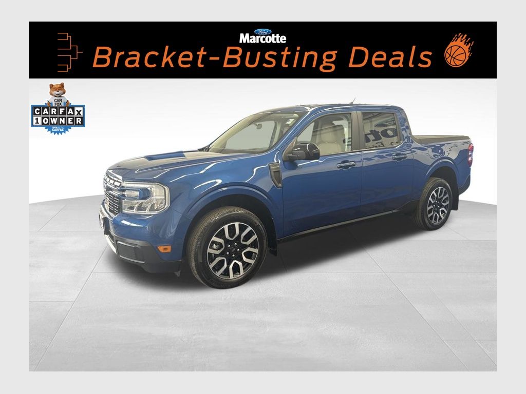 Blue Metallic 2024 Ford Maverick Lariat SuperCrew FWD Pickup Truck Front-Wheel Drive Continuously Variable Transmission