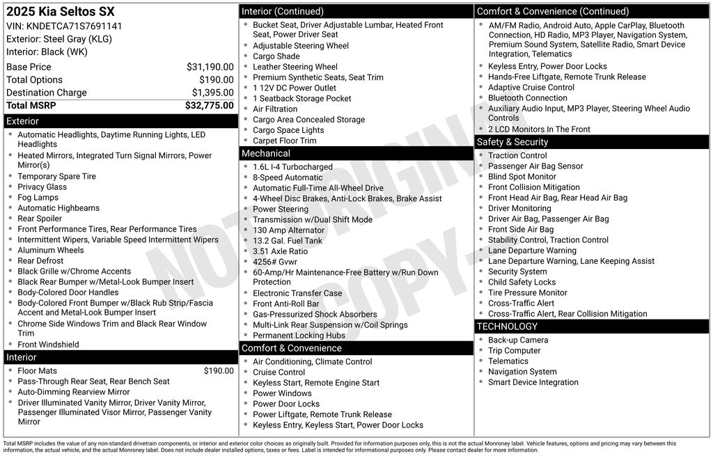 2025 Kia Seltos SX AWD