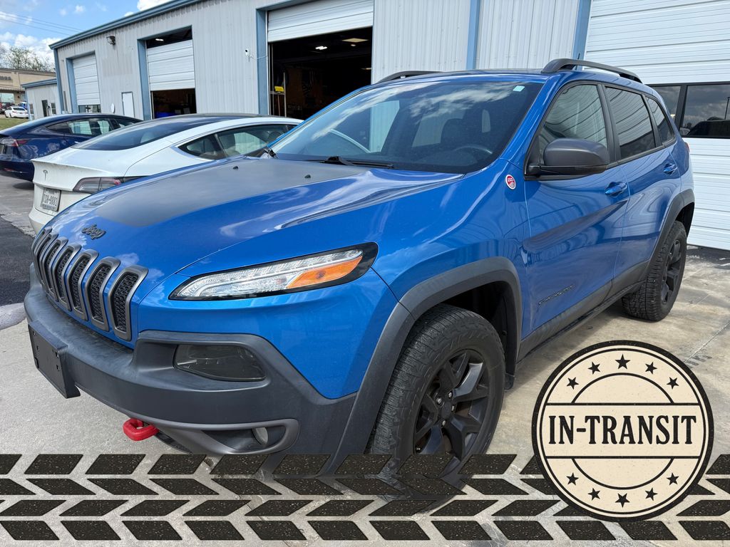 Hydro Blue Pearlcoat 2017 Jeep Cherokee Trailhawk 4WD SUV / Crossover Four-Wheel Drive 9-Speed Automatic
