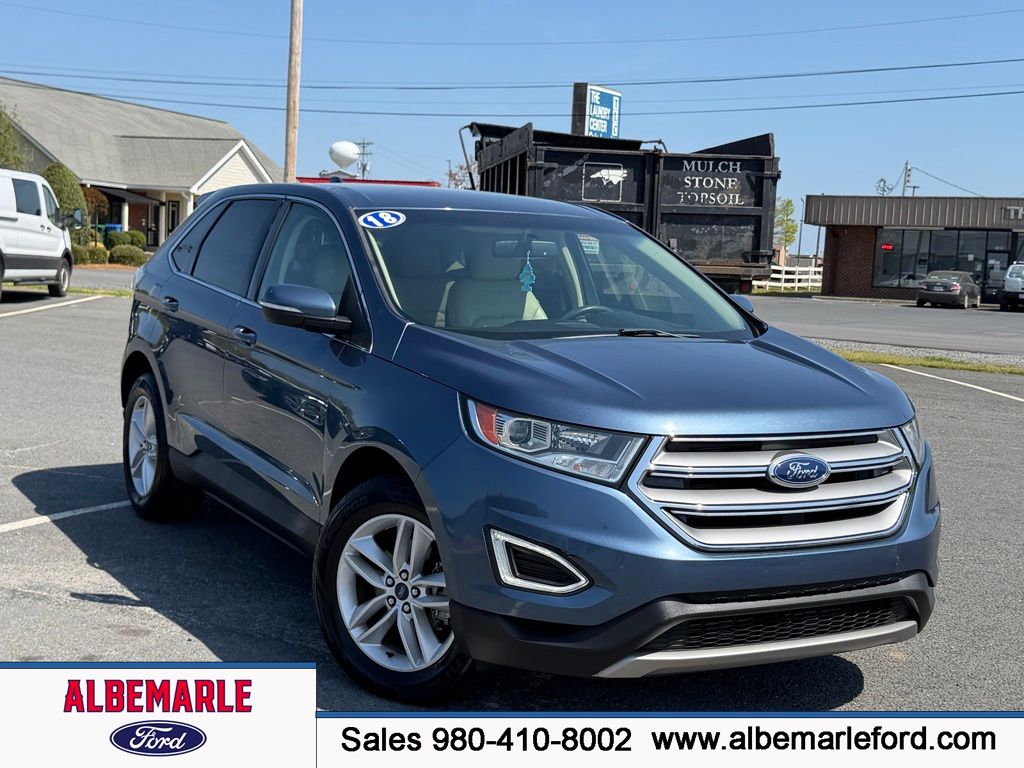 Blue 2018 Ford Edge SEL SUV / Crossover Front-Wheel Drive 6-Speed Automatic
