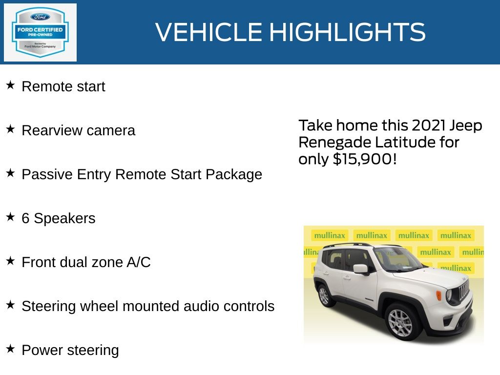 Certified Used 2021 White Jeep Latitude image 23