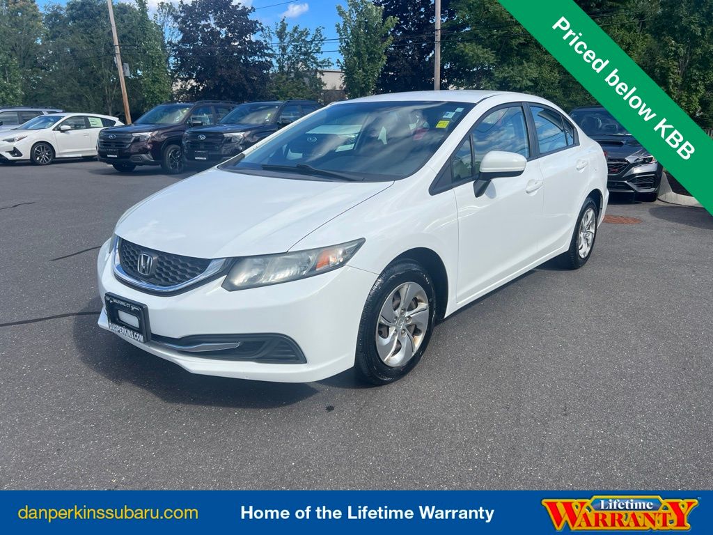 White 2014 Honda Civic Sedan Front-Wheel Drive Continuously Variable Transmission