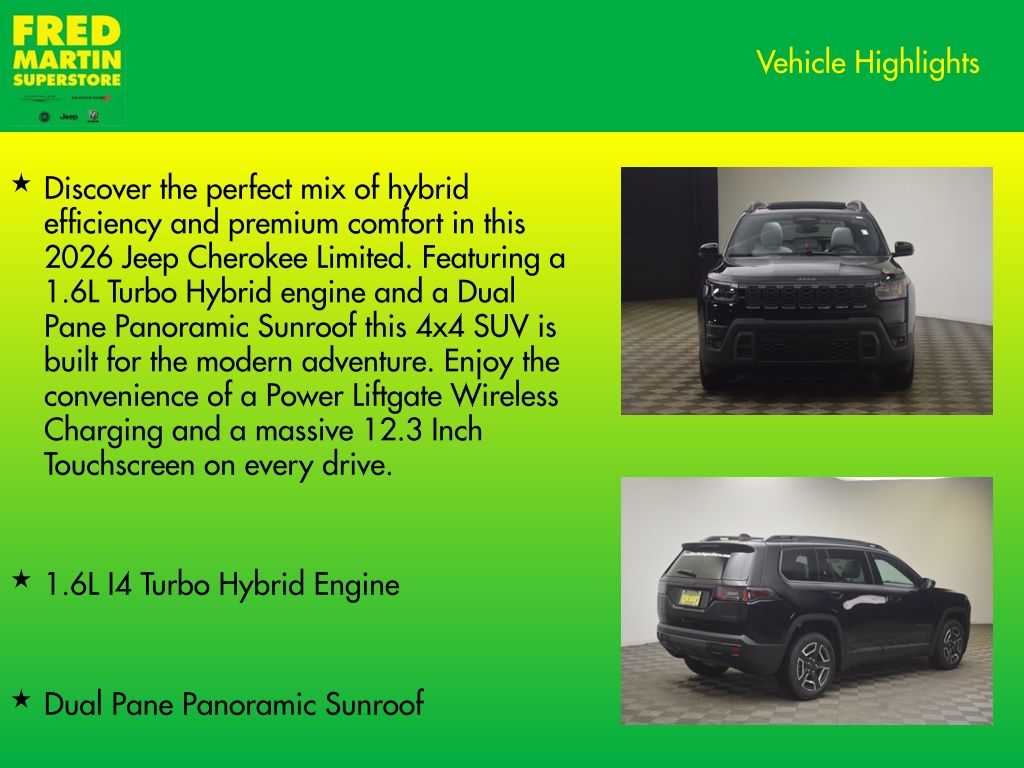 new 2026 Jeep Cherokee car, priced at $38,854