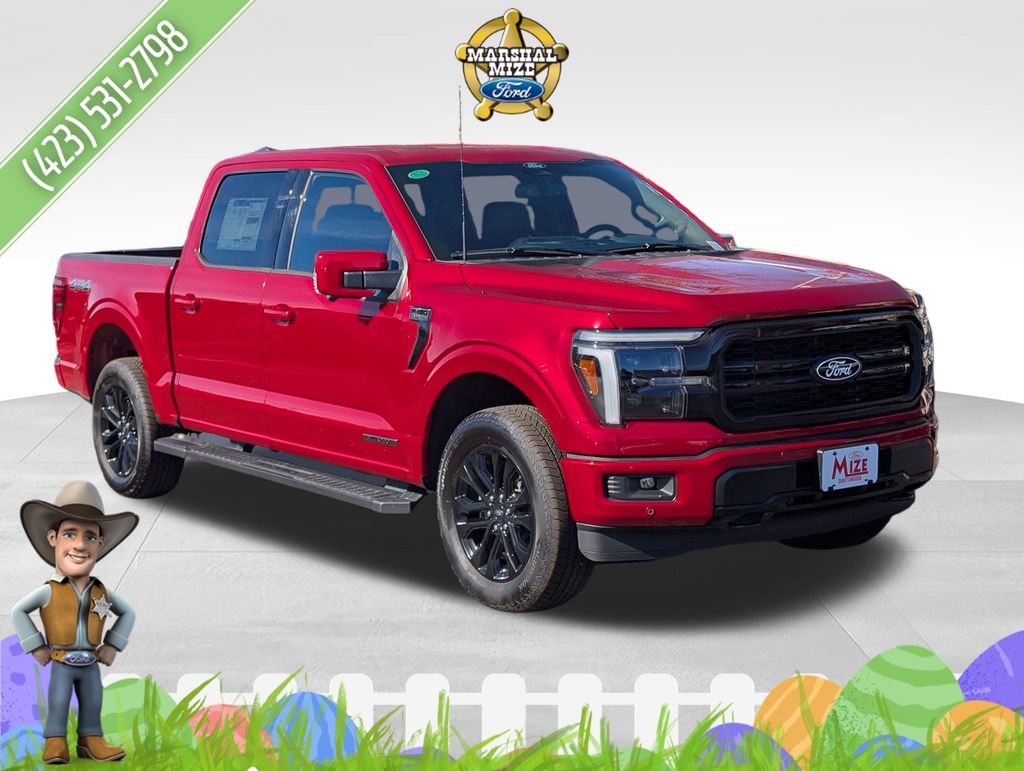 Rapid Red Metallic Tinted Clearcoat 2025 Ford F-150 Lariat SuperCrew 4WD Pickup Truck Four-Wheel Drive Automatic