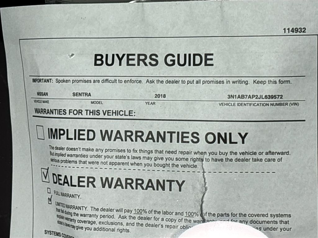 2018 Nissan Sentra SV