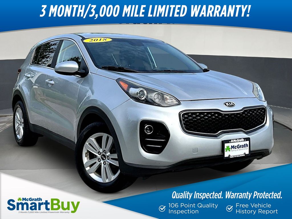 Sparkling Silver 2018 Kia Sportage SUV / Crossover All-Wheel Drive 6-Speed Automatic Overdrive