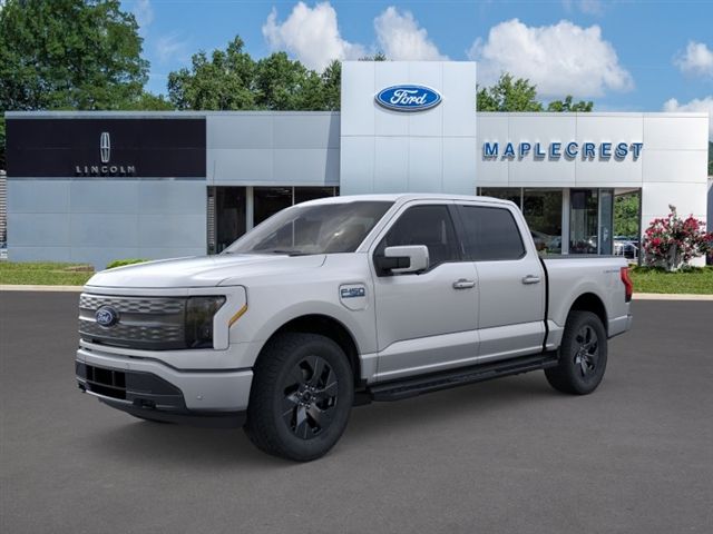 Iconic Silver Metallic 2024 Ford F-150 Lightning Lariat SuperCrew AWD Pickup Truck All-Wheel Drive Automatic