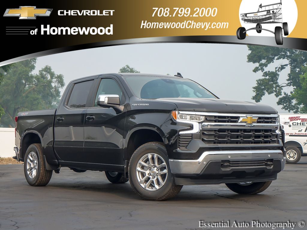 Black 2026 Chevrolet Silverado 1500 Pickup Truck Four-Wheel Drive Automatic