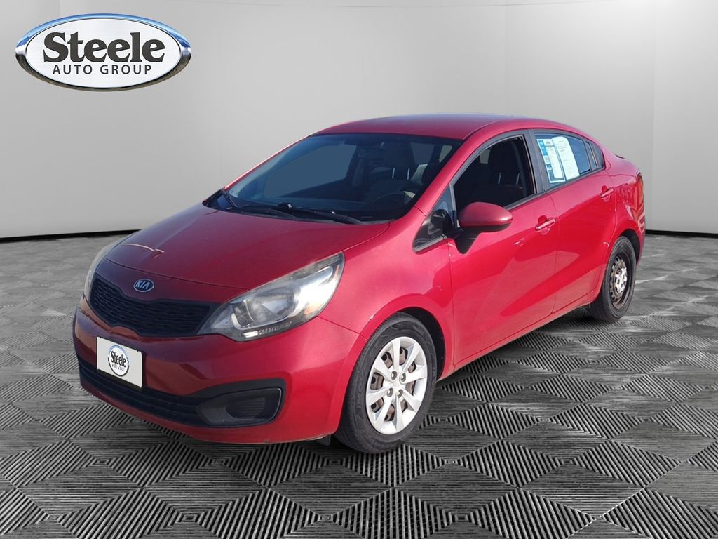 Signal Red 2014 Kia Rio LX Sedan Front-Wheel Drive 6-Speed Automatic