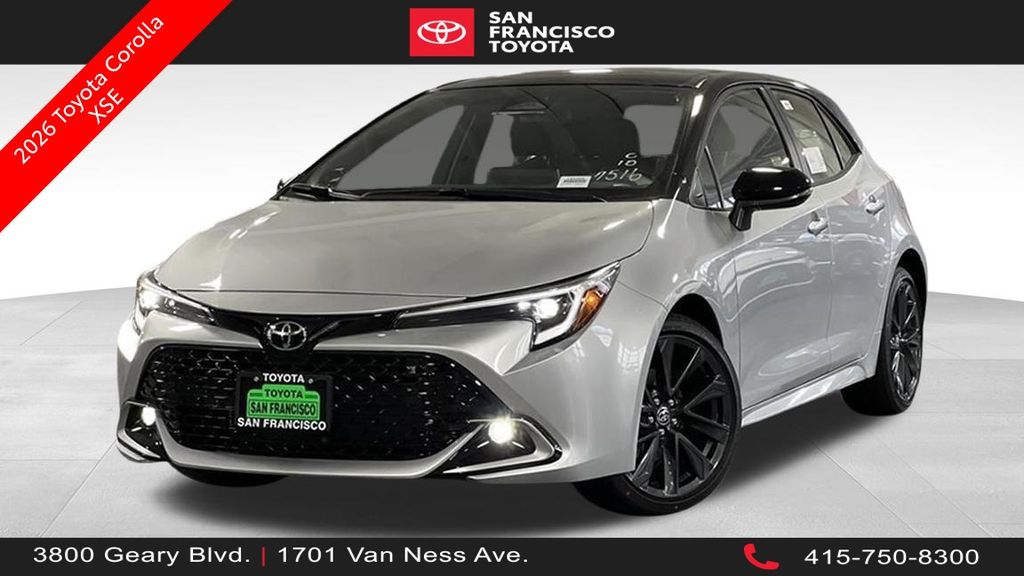 Silver 2026 Toyota Corolla Hatchback Hatchback Front-Wheel Drive Continuously Variable Transmission
