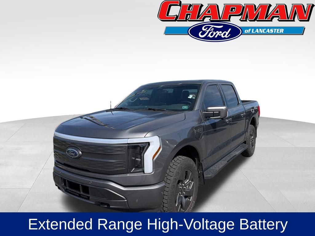 Gray Metallic 2023 Ford F-150 Lightning Lariat SuperCrew AWD Pickup Truck All-Wheel Drive Automatic