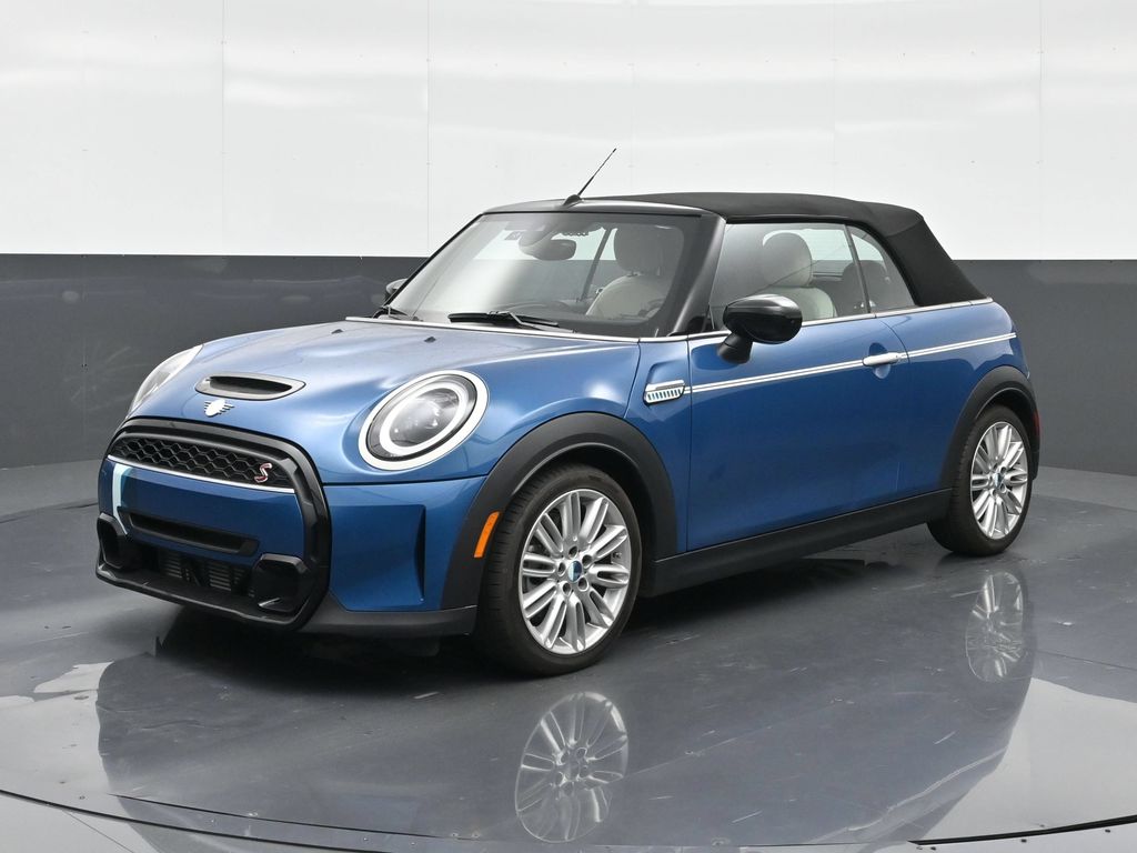 Island Blue Metallic 2024 MINI Cooper Convertible Front-Wheel Drive 7-Speed Automatic