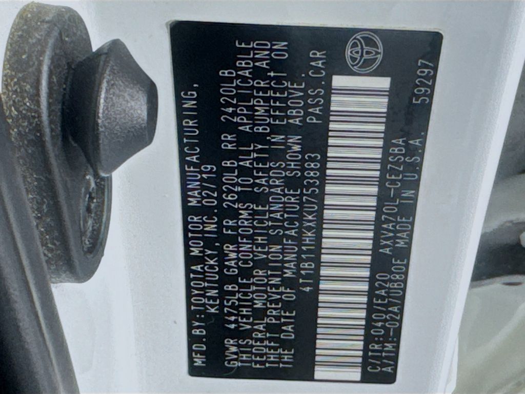 Used Car 2019 Toyota Camry  L For Sale Under $20,000 In Austin, Texas