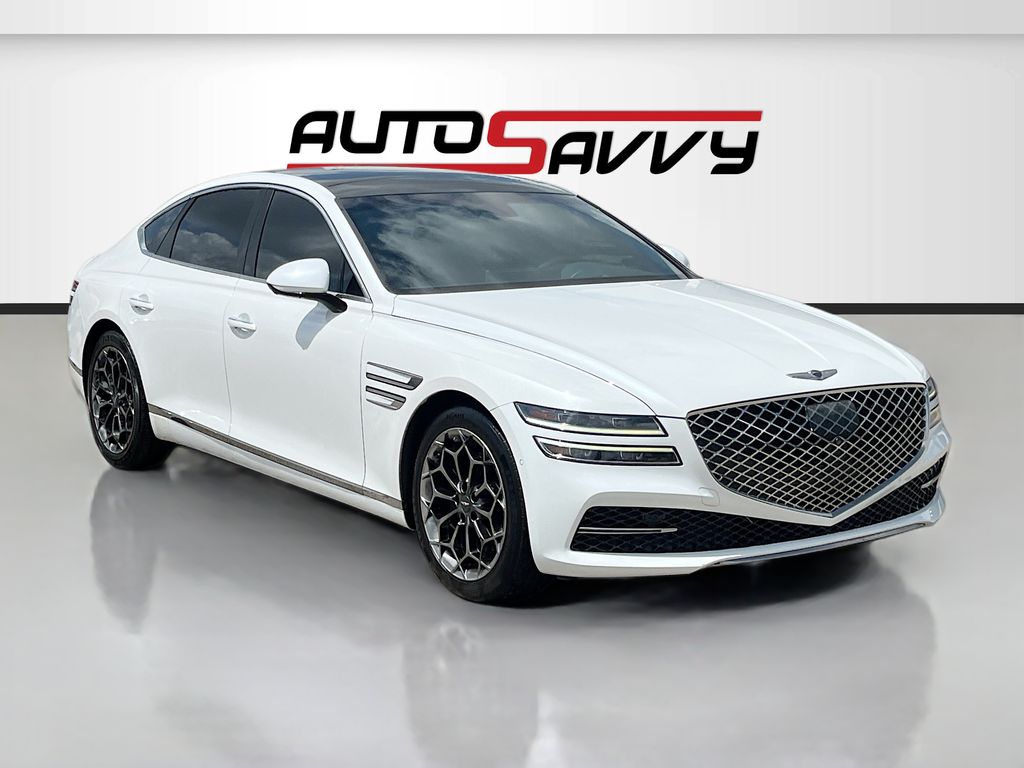 2021 Genesis G80 2.5T White at AutoSavvy Houston Northwest