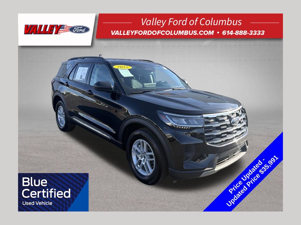 Black Metallic 2025 Ford Explorer SUV / Crossover All-Wheel Drive Automatic