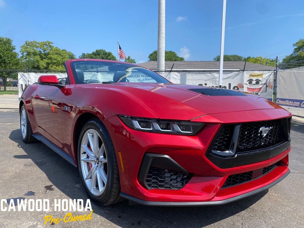 Rapid Red Metallic Tinted Clearcoat 2024 Ford Mustang Convertible Rear-Wheel Drive Automatic