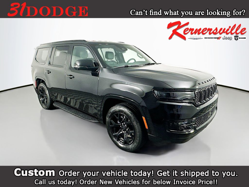 Diamond Black Crystal Pearlcoat 2025 Jeep Wagoneer Series II 4WD SUV / Crossover Four-Wheel Drive Automatic