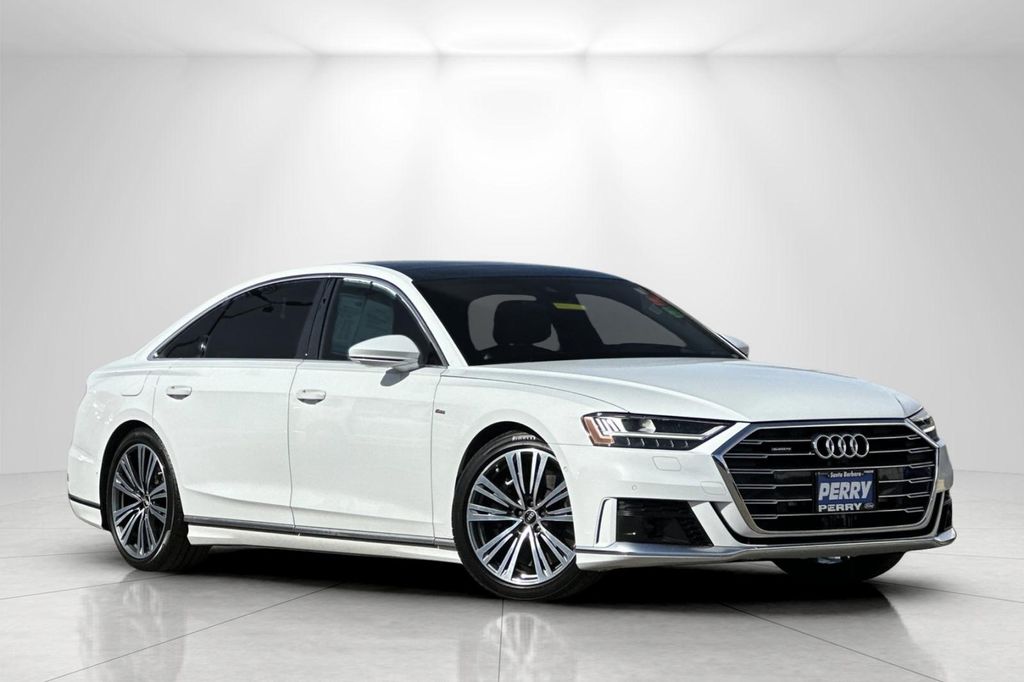 Glacier White Metallic 2021 Audi A8 L quattro 60 TFSI Sedan All-Wheel Drive 8-Speed Automatic