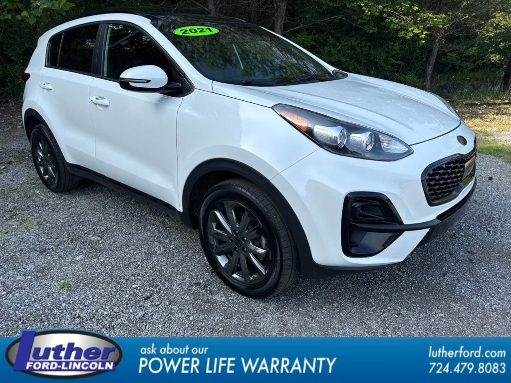 Snow White Pearl 2021 Kia Sportage SUV / Crossover All-Wheel Drive 6-Speed Automatic Overdrive