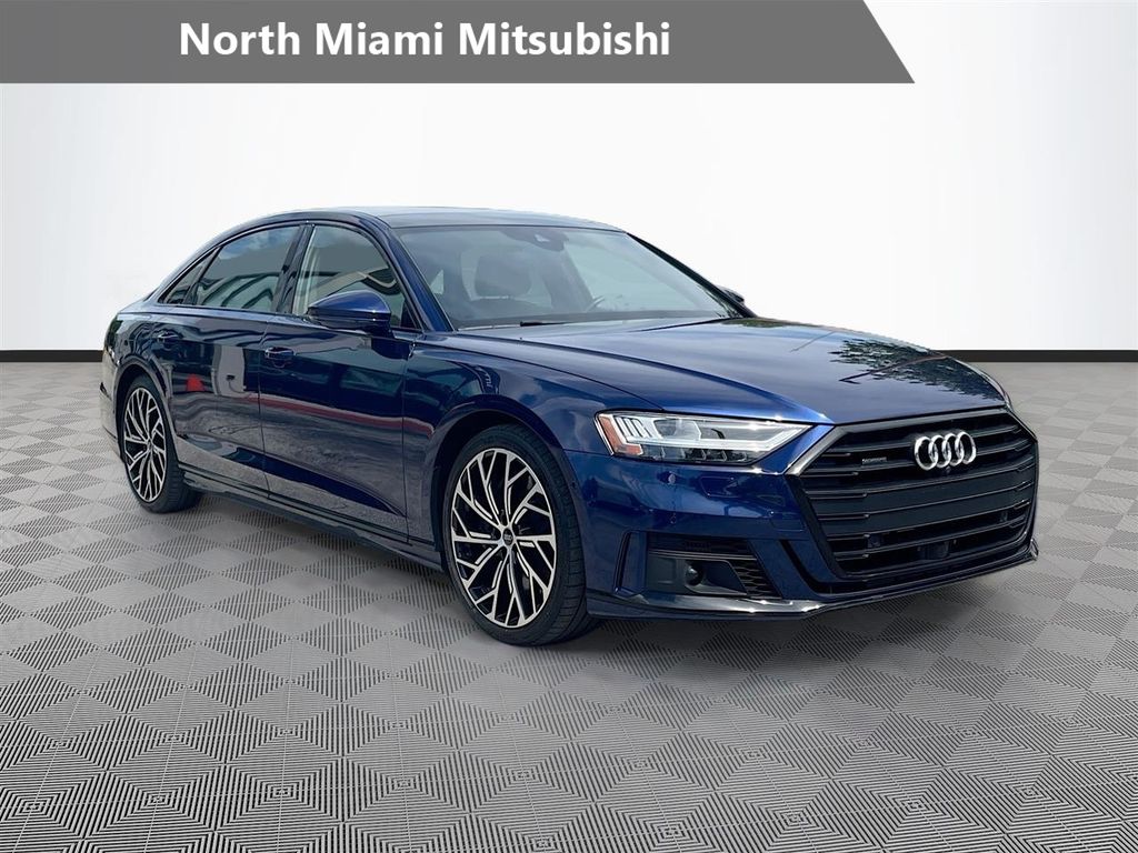 Navarra Blue Metallic 2021 Audi A8 Sedan All-Wheel Drive 8-Speed Automatic