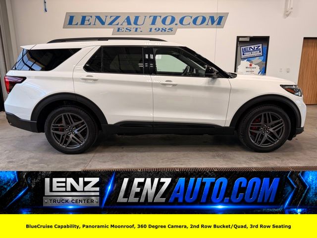 Star White Metallic Tri-Coat 2025 Ford Explorer ST AWD SUV / Crossover All-Wheel Drive Automatic