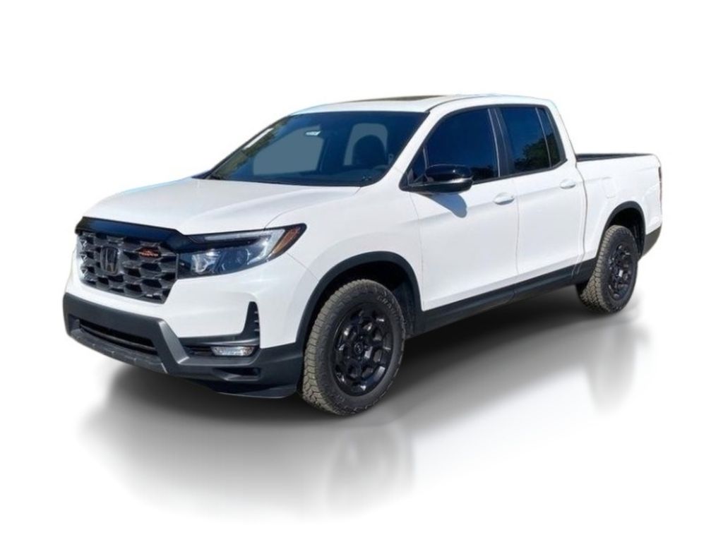 Platinum White 2025 Honda Ridgeline TrailSport+ AWD Pickup Truck All-Wheel Drive 9-Speed Automatic