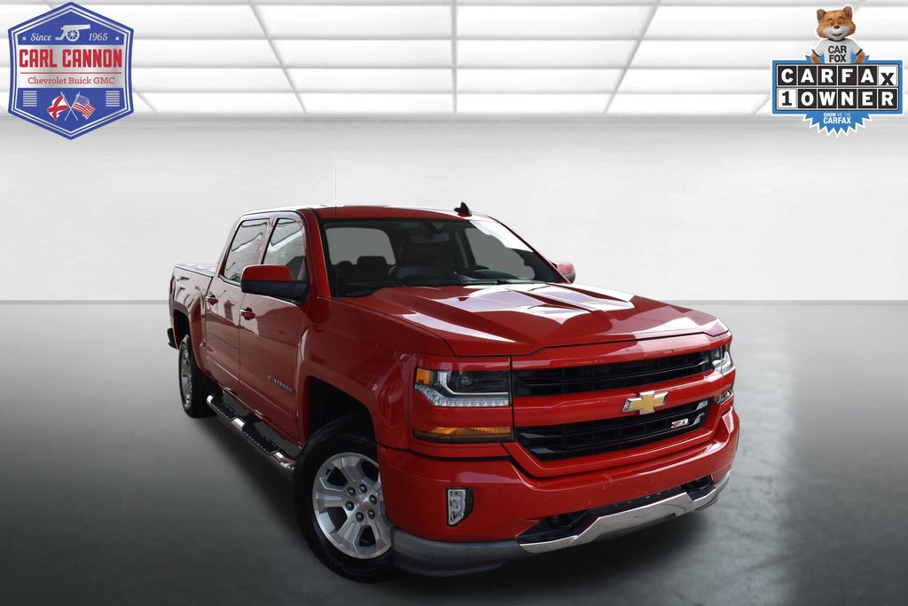 Red 2018 Chevrolet Silverado 1500 Pickup Truck Four-Wheel Drive 6-Speed Automatic Overdrive