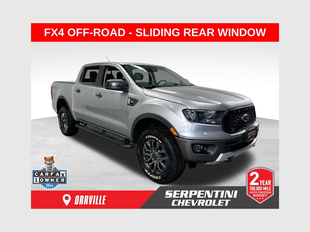 Iconic Silver Metallic 2021 Ford Ranger XLT SuperCrew 4WD Pickup Truck Four-Wheel Drive Automatic
