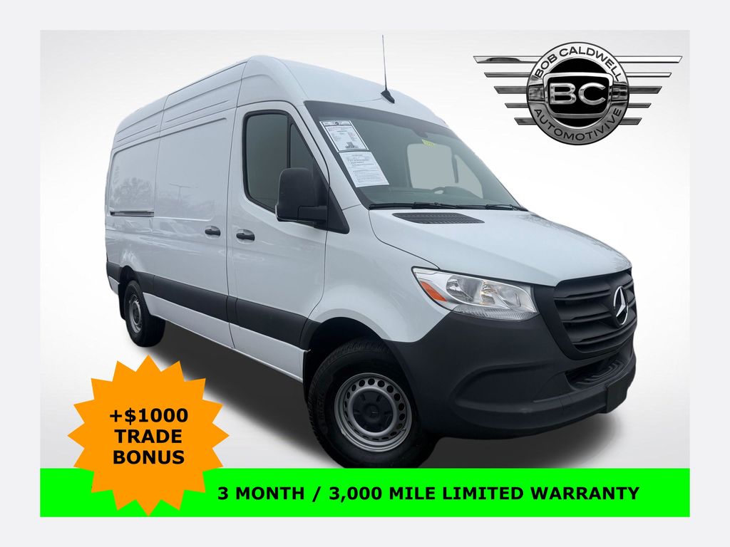 White 2024 Mercedes-Benz Sprinter Cargo 2500 144 RWD Van Rear-Wheel Drive 9-Speed Automatic