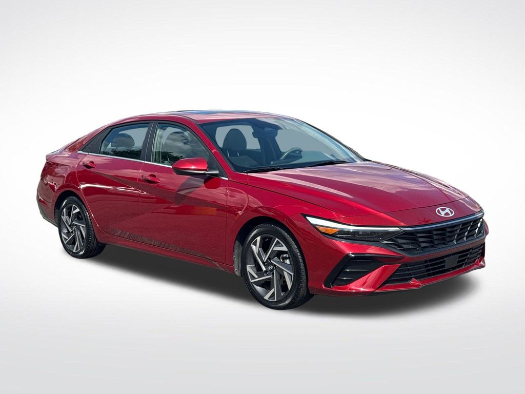 Red 2025 Hyundai Elantra Sedan Front-Wheel Drive Continuously Variable Transmission