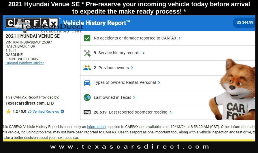 2021 Hyundai Venue SE 10