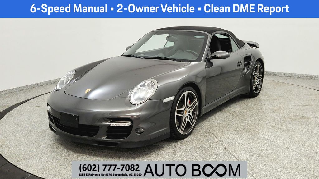 Slate Gray Metallic 2008 Porsche 911 Turbo Cabriolet AWD Convertible All-Wheel Drive 6-Speed Manual Overdrive
