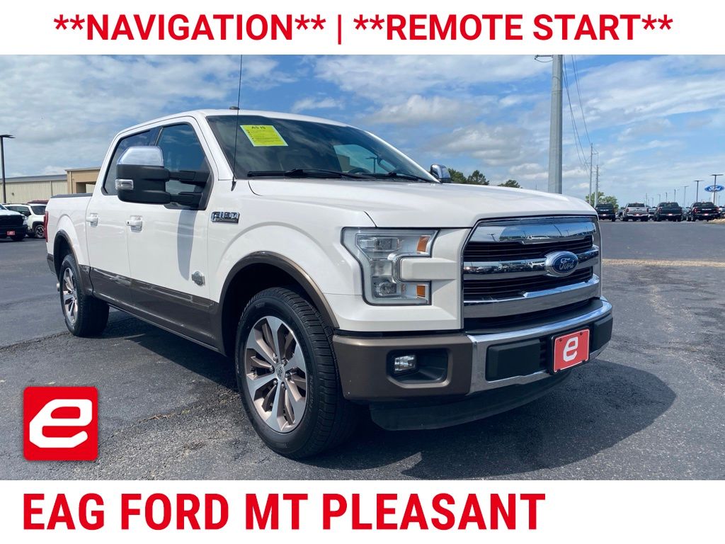 White Platinum Metallic Tri-Coat 2016 Ford F-150 King Ranch SuperCrew Pickup Truck 4X2 6-Speed Automatic