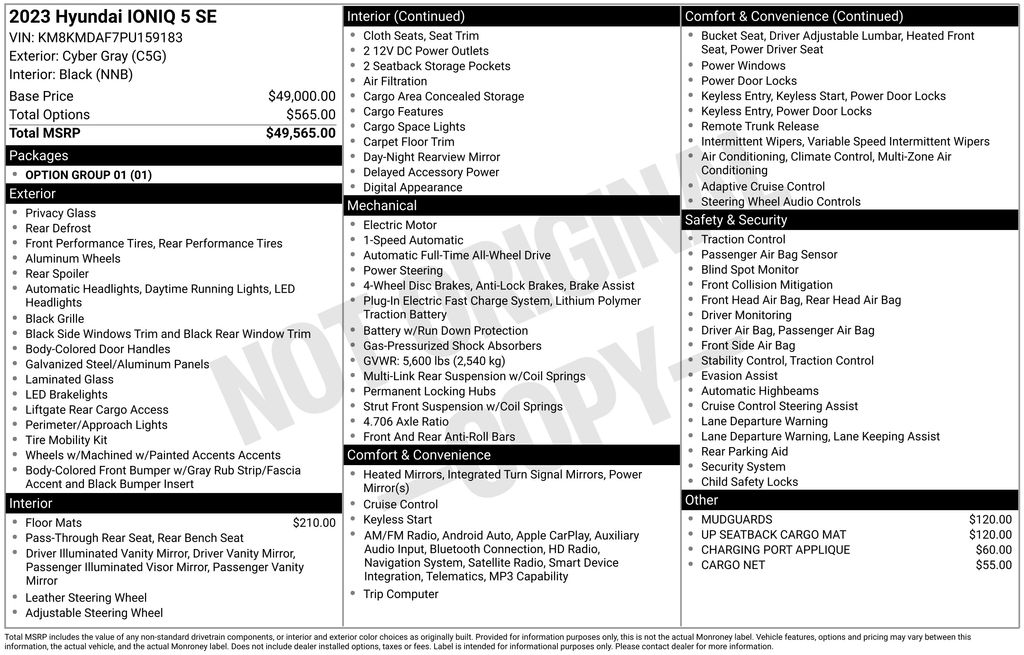 Used 2023 Gray Hyundai SE image 17