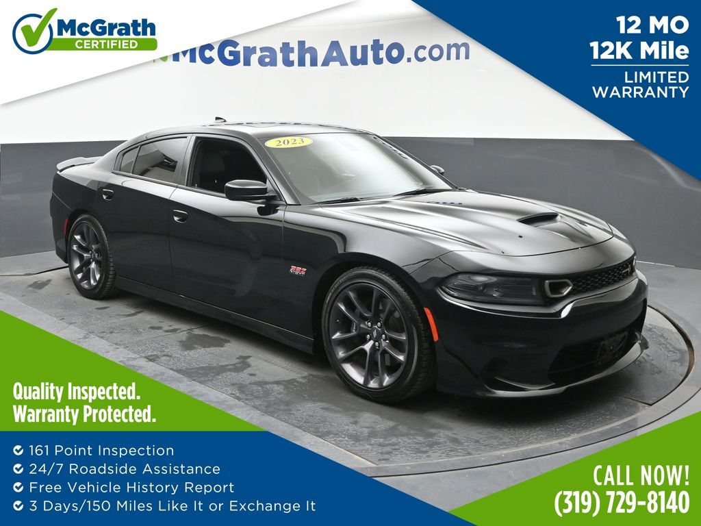 Pitch Black Clearcoat 2023 Dodge Charger Scat Pack RWD Sedan Rear-Wheel Drive 8-Speed Automatic