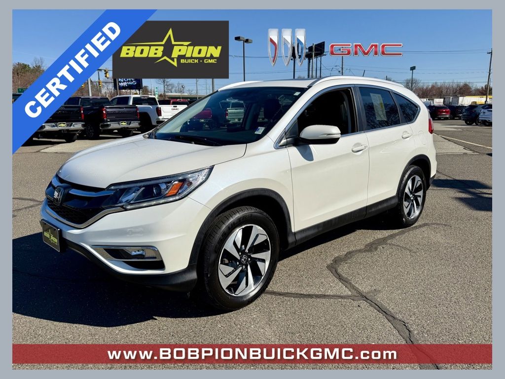 White 2016 Honda CR-V Touring AWD SUV / Crossover All-Wheel Drive Continuously Variable Transmission